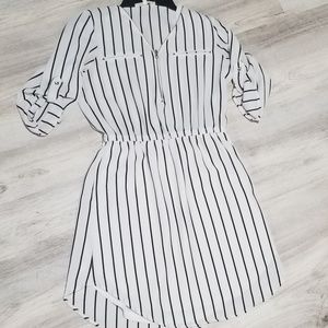 Black and white striped top